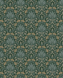  4173-27631 Woodbury Evergreen Floral Damask Wallpaper