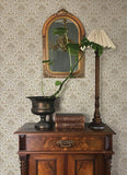4173-27633 Woodbury Brown Floral Damask Wallpaper