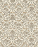 4173-27633 Woodbury Brown Floral Damask Wallpaper