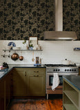 4173-27635 Gerty Gold Fruit Toile Wallpaper