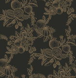 4173-27635 Gerty Gold Fruit Toile Wallpaper