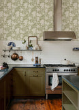  4173-27636 Gerty Green Fruit Toile Wallpaper