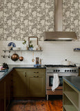 4173-27637 Gerty Black Fruit Toile Wallpaper