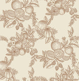 4173-27638 Gerty Copper Fruit Toile Wallpaper
