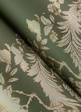4173-27639 Gisela Green Floral Columns Wallpaper