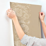  4173-27640 Gisela Neutral Floral Columns Wallpaper