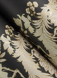  4173-27641 Gisela Black Floral Columns Wallpaper