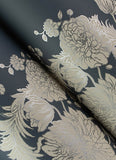  4173-27642 Gisela Blue Floral Columns Wallpaper