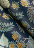 4173-27643 Geneva Dark Blue Peacock Paradise Wallpaper