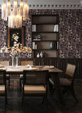 4173-27644 Geneva Plum Peacock Paradise Wallpaper
