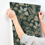  4173-27645 Geneva Sea Green Peacock Paradise Wallpaper
