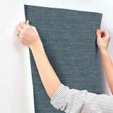  4173-27649 Roderick Dark Blue Textured Wallpaper