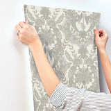 4173-27655 Collins Light Blue Damask Wallpaper