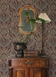 4173-27656 Collins Plum Damask Wallpaper