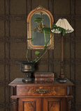  4173-27659 Moorland Dark Brown Wood Panel Wallpaper
