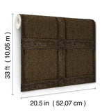  4173-27659 Moorland Dark Brown Wood Panel Wallpaper