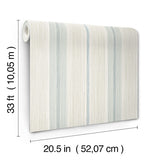  4173-27660 Ames Light Blue Linen Stripe Wallpaper