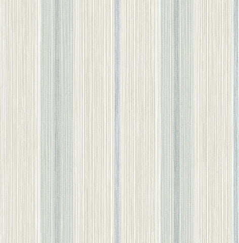  4173-27660 Ames Light Blue Linen Stripe Wallpaper