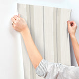 4173-27661 Ames Grey Linen Stripe Wallpaper