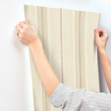  4173-27663 Ames Red Linen Stripe Wallpaper