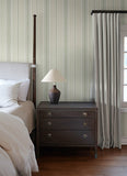 4173-27664 Ames Seafoam Linen Stripe Wallpaper