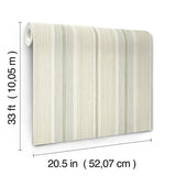 4173-27664 Ames Seafoam Linen Stripe Wallpaper