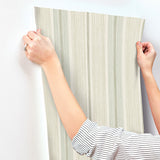 4173-27664 Ames Seafoam Linen Stripe Wallpaper