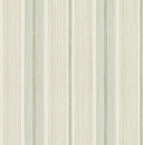 4173-27664 Ames Seafoam Linen Stripe Wallpaper