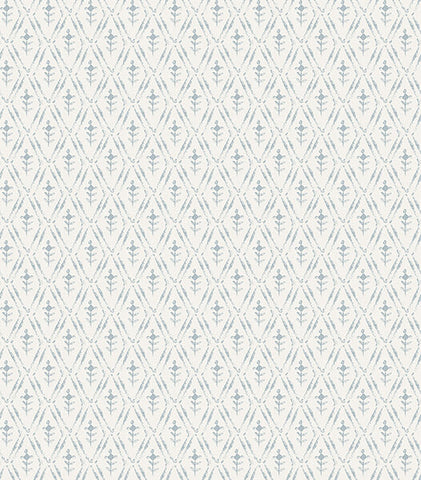 4173-27671 Tillie Blue Diamond Floral Wallpaper