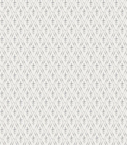 4173-27672 Tillie Grey Diamond Floral Wallpaper