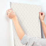 4173-27673 Tillie Taupe Diamond Floral Wallpaper