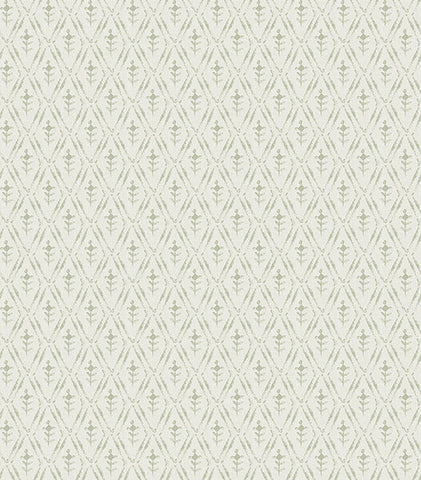 4173-27674 Tillie Sage Diamond Floral Wallpaper