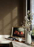 4173-82102 Mycroft Chestnut Grasscloth Wallpaper