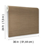4173-82102 Mycroft Chestnut Grasscloth Wallpaper