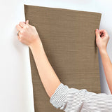 4173-82102 Mycroft Chestnut Grasscloth Wallpaper
