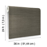 4173-82103 Mycroft Slate Grasscloth Wallpaper