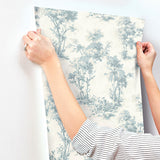 4173-82105 Sainsbury Light Blue Forest Wallpaper