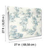 4173-82105 Sainsbury Light Blue Forest Wallpaper