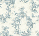 4173-82105 Sainsbury Light Blue Forest Wallpaper