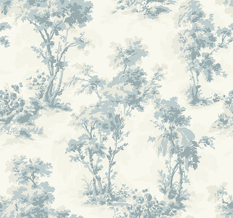 4173-82105 Sainsbury Light Blue Forest Wallpaper