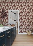  4173-82106 Sainsbury Ruby Forest Wallpaper