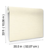  4197-24280 Agave Light Yellow Faux Grasscloth Wallpaper
