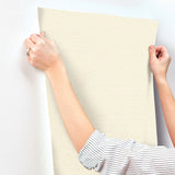  4197-24280 Agave Light Yellow Faux Grasscloth Wallpaper