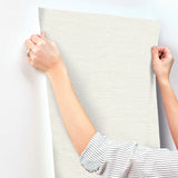  4197-24281 Agave Light Grey Faux Grasscloth Wallpaper