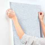 4197-27850 Ambroise Light Blue Abstract Floral Wallpaper