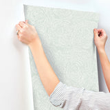 4197-27851 Ambroise Seafoam Abstract Floral Wallpaper