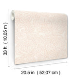  4197-27852 Ambroise Light Pink Abstract Floral Wallpaper