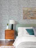  4197-27854 Ambroise Black Abstract Floral Wallpaper