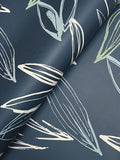  4197-27855 Kenia Indigo Leaf Toss Wallpaper
