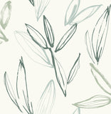  4197-27856 Kenia Green Leaf Toss Wallpaper
